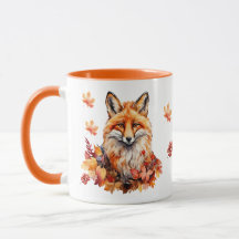 Herbstfox mit Herbstlauben - Saisonale Wildlife Co