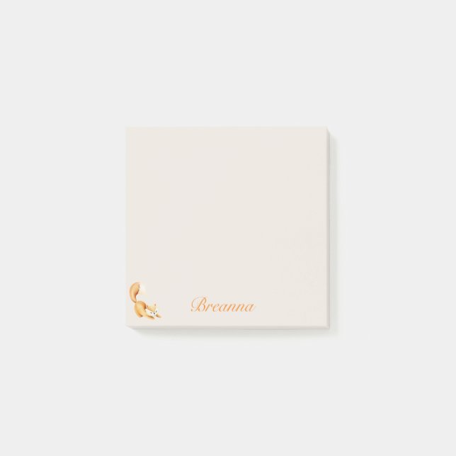 Herbstfox - post-it klebezettel (Vorderseite)