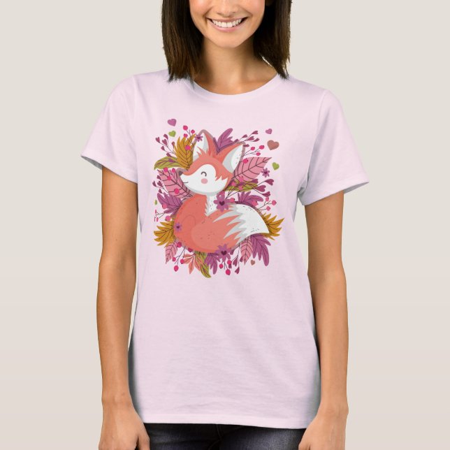 Herbstfox und Berries T-Shirt (Vorderseite)