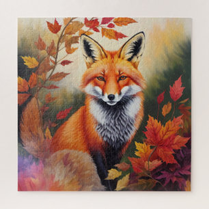 Herbstfoxmalerei Puzzle