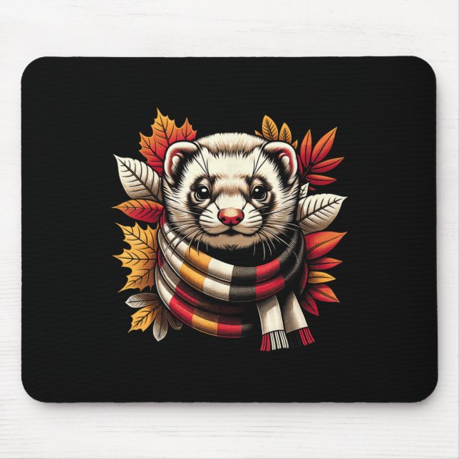 Herbstfrett Herbstlaub Gemütliche Saisonale Stimmu Mousepad (Vorne)