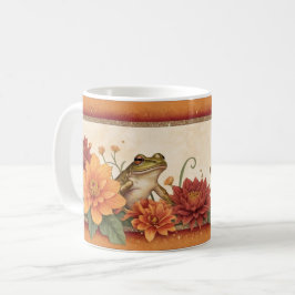 Herbstfrösche und Blumengestalt Kaffeetasse