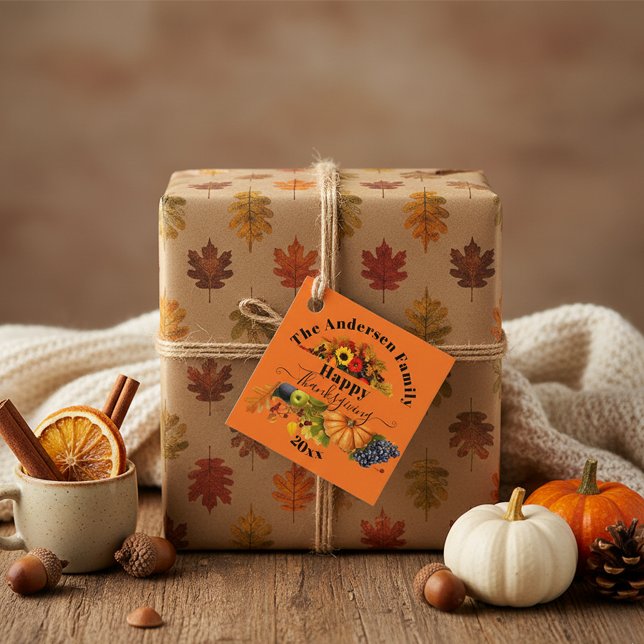Herbstfrucht Blume und Blätterteiggebäck Geschenkanhänger (Von Creator hochgeladen)