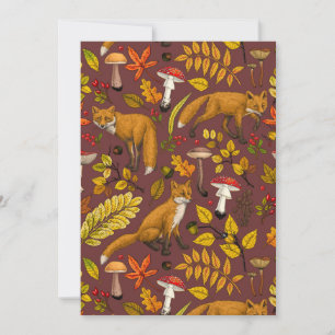 Herbstfüchse auf Schokoladenbraun