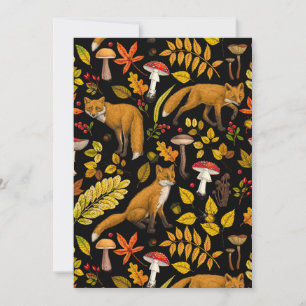 Herbstfüchse auf schwarz