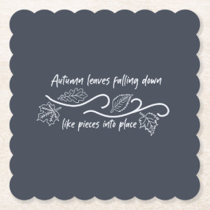 Herbstgänge fallen wie Stücke herunter Untersetzer