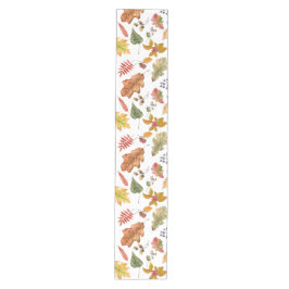 Herbstgänge mit Acorn und Wilden Berries Nahtlos Mittelgroßer Tischläufer