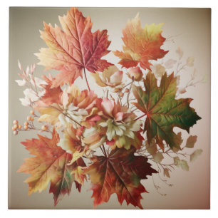 Herbstgänge und Blume im Herbst Bouquet Art Fliese