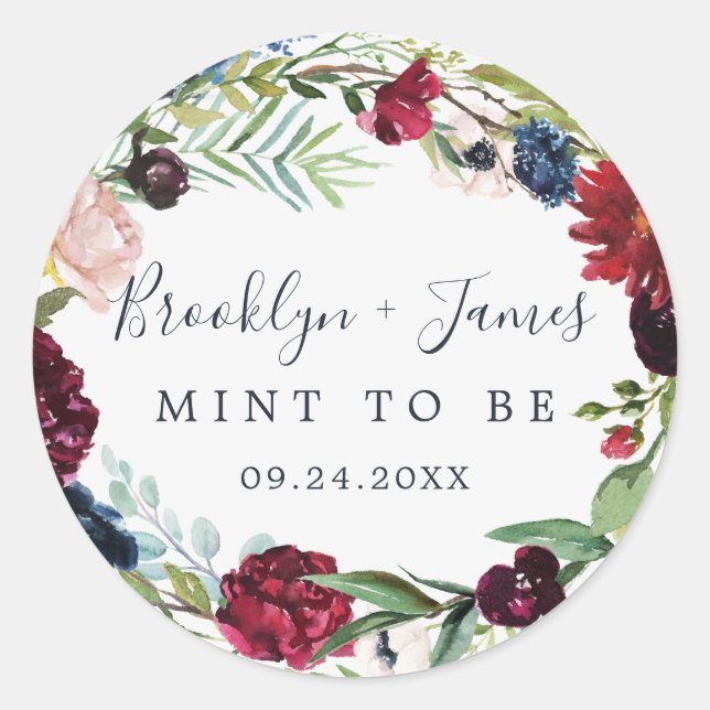 Herbstgarten | Burgundy Minze zu Gunsten Aufkleber (Vorderseite)