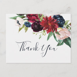 Herbstgarten | Burgundy Vielen Dank Postcard Postkarte