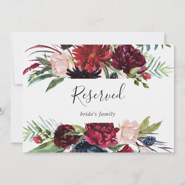 Herbstgarten | Burgundy-Zeichen (Vorderseite)