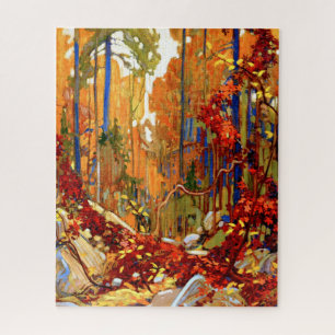 Herbstgarten, farbenfrohe Malerei, Puzzle