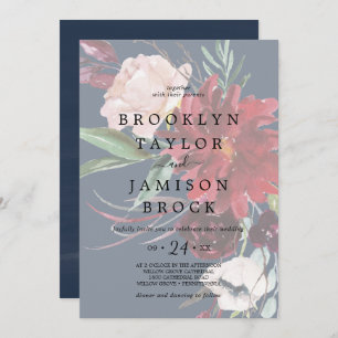 Herbstgarten   Hochzeit von Schiffen mit abgeblase Einladung