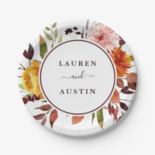 Herbstgarten Hochzeitsplatte Pappteller