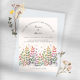 Herbstgarten mit Libellen Hochzeit Einladung