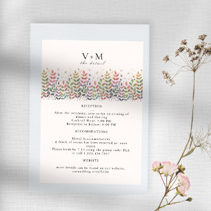 Herbstgarten mit Libellen Hochzeitkarte RSVP Karte