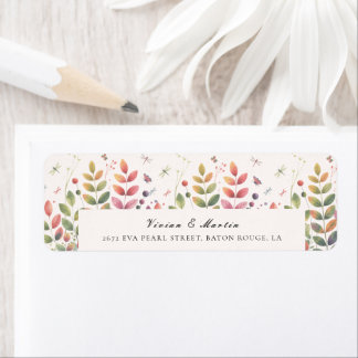 Herbstgarten mit Libellen-Hochzeitsadresse
