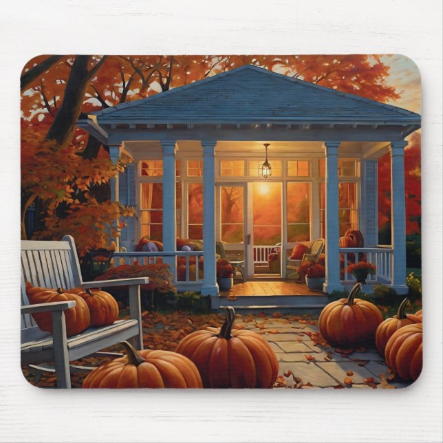 Herbstgarten Mousepad (Vorne)