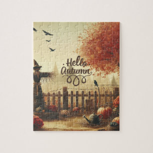 Herbstgarten und Schaukel Puzzle