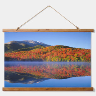 Herbstgebirge New York Wandteppich Mit Holzrahmen