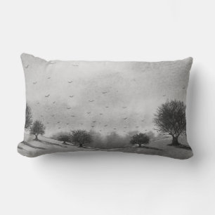 Herbstgebirge und landschaftliche Waldlandschaft Lendenkissen