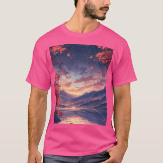 Herbstgebirge und See T-Shirt