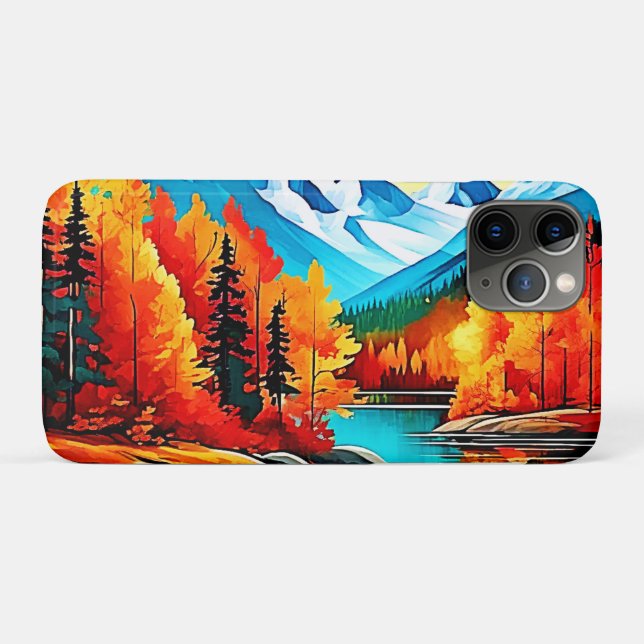 Herbstgebirgslandschaft Case-Mate iPhone Hülle (Rückseite (Horizontal))