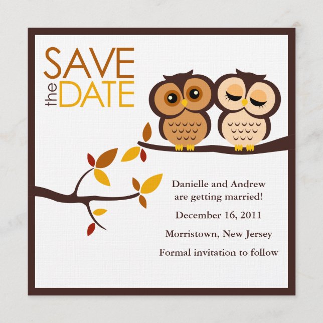Herbstgedankenhochzeit Save The Date (Vorderseite)