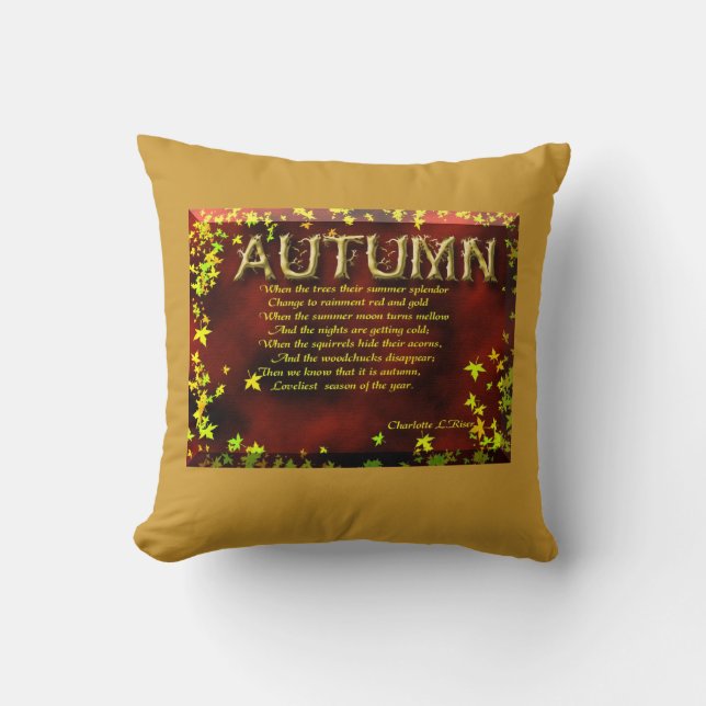 Herbstgedichtkissen Kissen (Vorderseite)