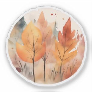 Herbstgeflüster: Eine Symphonie der Herbstfarben Aufkleber