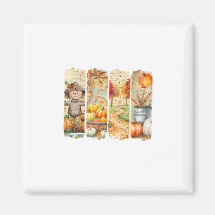 Herbstgefühle Kürbiszeit Erntedankfest Herbstlaub Magnet