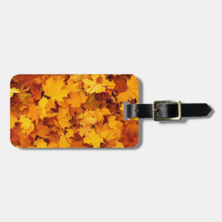 Herbstgelbe Ahornblätter Gepäckanhänger