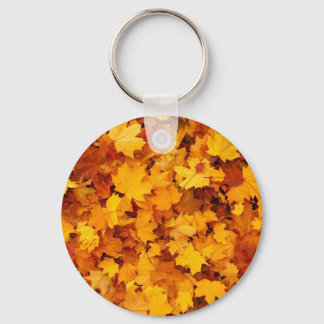 Herbstgelbe Ahornblätter Schlüsselanhänger