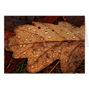 Herbstgelbe Blattkarte