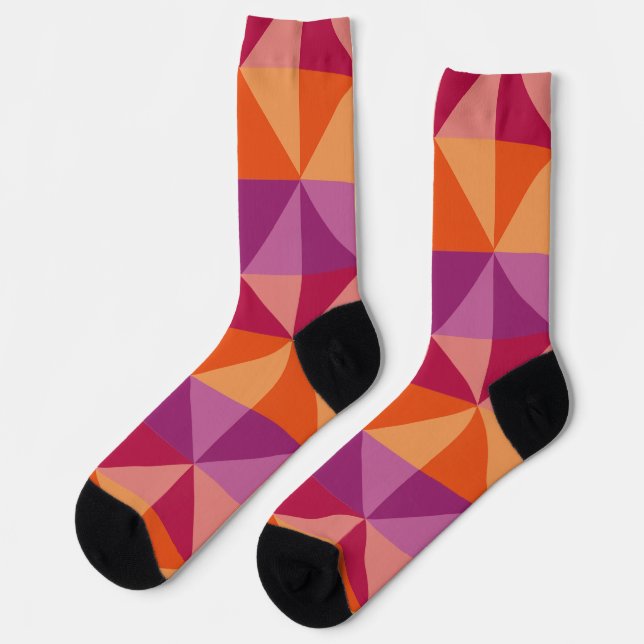 Herbstgeometrie Socken (Linkes Detail)