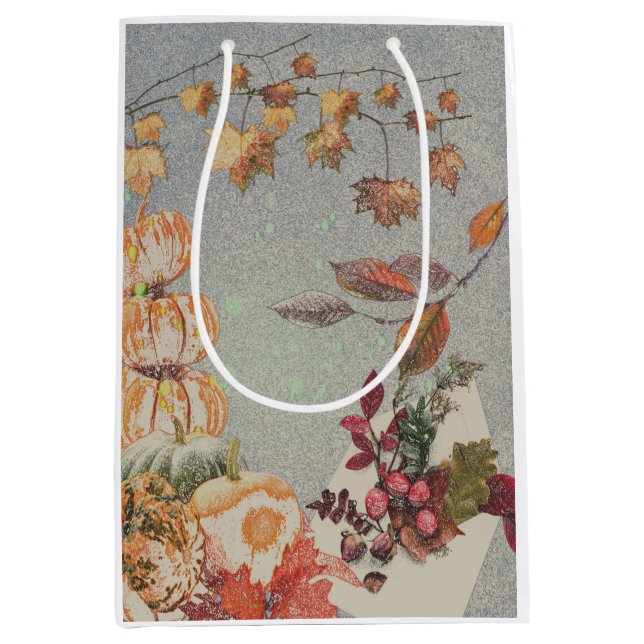 Herbstgeschenktasche Mittlere Geschenktüte (Vorderseite)