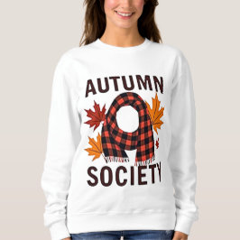 Herbstgesellschaft - Personalisierte Karierte Buch Sweatshirt