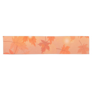 Herbstgestaltung mit Ahorn-Blätter und Bukett-Effe Kurzer Tischläufer
