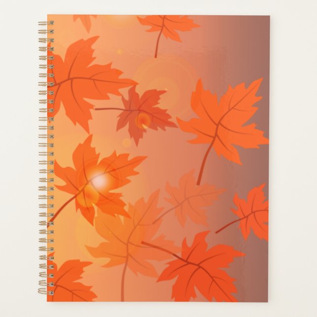 Herbstgestaltung mit Ahorn-Blätter und Bukett-Effe Planer (Vorderseite)