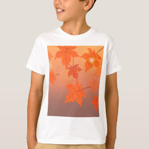 Herbstgestaltung mit Ahorn-Blätter und Bukett-Effe T-Shirt