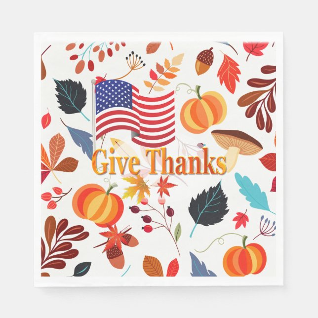 Herbstgestaltung mit Erntedank-Feier Serviette (Vorderseite)