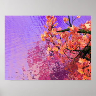 Herbstgewässer Poster