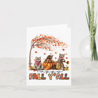 Herbstglückliche Herbst-Yallkatzen Herbst Lover Pu Karte