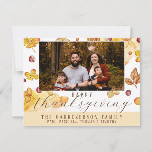 Herbstglückliches Thanksgiving-Foto Postkarte