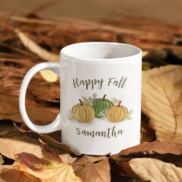 Herbstglücksfall Wasserfarbe Personalisiert Kaffeetasse