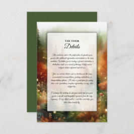 Herbstglühen bei der verzauberten Waldhochzeit Begleitkarte