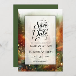 Herbstglühen bei der verzauberten Waldhochzeit Save The Date