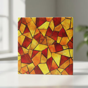 Herbstglut-Buntglas-Mosaik Fliese