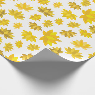 Herbstgoldene Blume Design fällt nahtlos Geschenkpapier