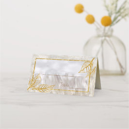 Herbstgoldkastanie-Blätter Tischnummer Platzkarte